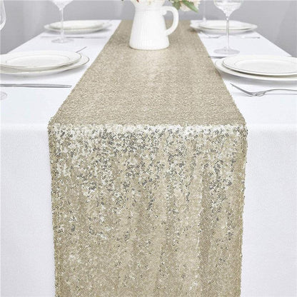 12x72 Inch Sequin Table Runner Glitter Table Runner for Party, Wedding, Bridal Baby Shower, Event Decorations - Lasercutwraps Shop