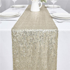 12x72 Inch Sequin Table Runner Glitter Table Runner for Party, Wedding, Bridal Baby Shower, Event Decorations - Lasercutwraps Shop