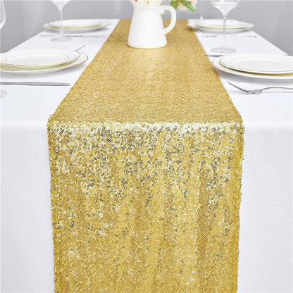 12x72 Inch Sequin Table Runner Glitter Table Runner for Party, Wedding, Bridal Baby Shower, Event Decorations - Lasercutwraps Shop