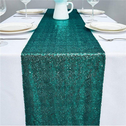 12x72 Inch Sequin Table Runner Glitter Table Runner for Party, Wedding, Bridal Baby Shower, Event Decorations - Lasercutwraps Shop