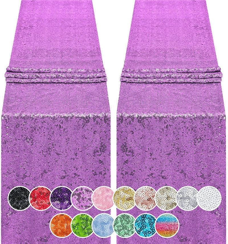 12x72 Inch Sequin Table Runner Glitter Table Runner for Party, Wedding, Bridal Baby Shower, Event Decorations - Lasercutwraps Shop