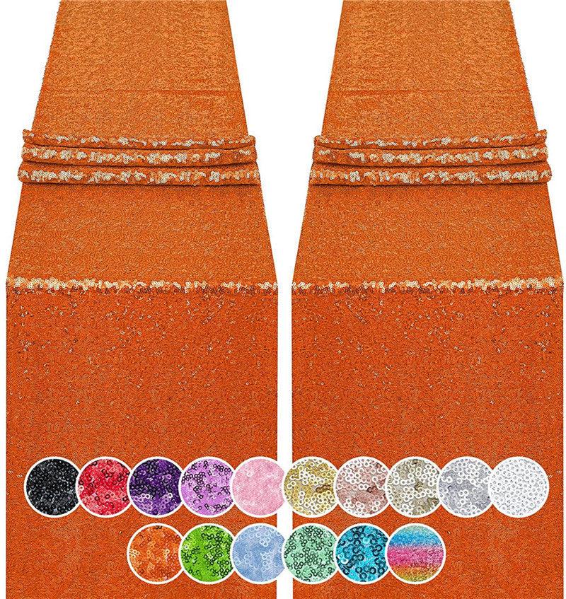 12x72 Inch Sequin Table Runner Glitter Table Runner for Party, Wedding, Bridal Baby Shower, Event Decorations - Lasercutwraps Shop