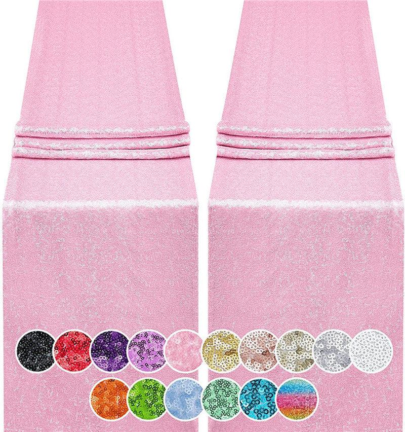 12x72 Inch Sequin Table Runner Glitter Table Runner for Party, Wedding, Bridal Baby Shower, Event Decorations - Lasercutwraps Shop