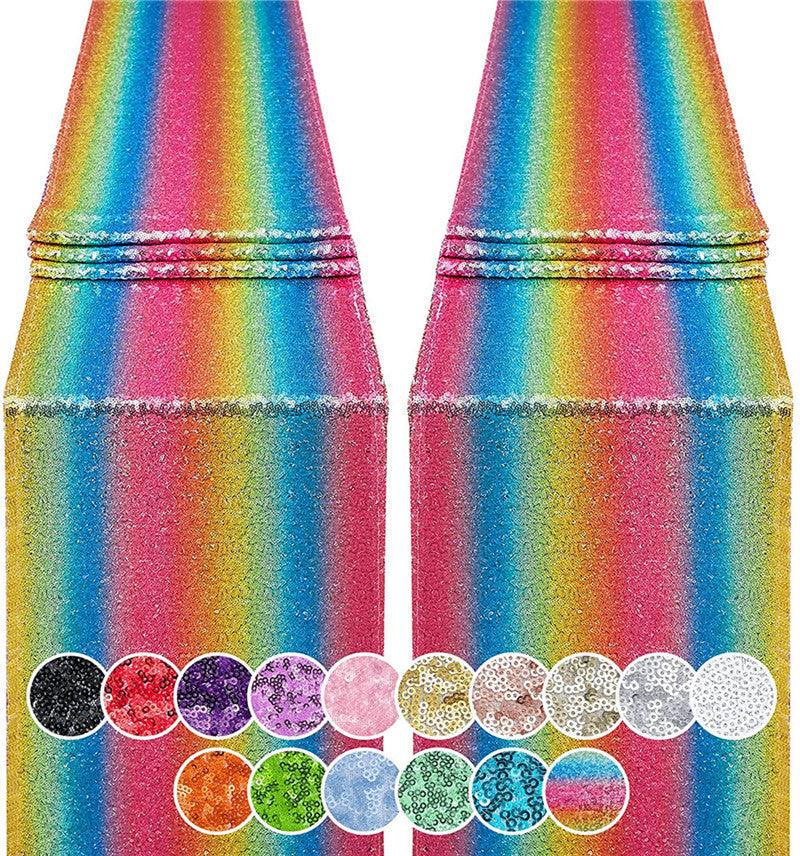 12x72 Inch Sequin Table Runner Glitter Table Runner for Party, Wedding, Bridal Baby Shower, Event Decorations - Lasercutwraps Shop