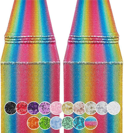 12x72 Inch Sequin Table Runner Glitter Table Runner for Party, Wedding, Bridal Baby Shower, Event Decorations - Lasercutwraps Shop