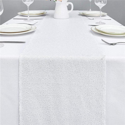 12x72 Inch Sequin Table Runner Glitter Table Runner for Party, Wedding, Bridal Baby Shower, Event Decorations - Lasercutwraps Shop
