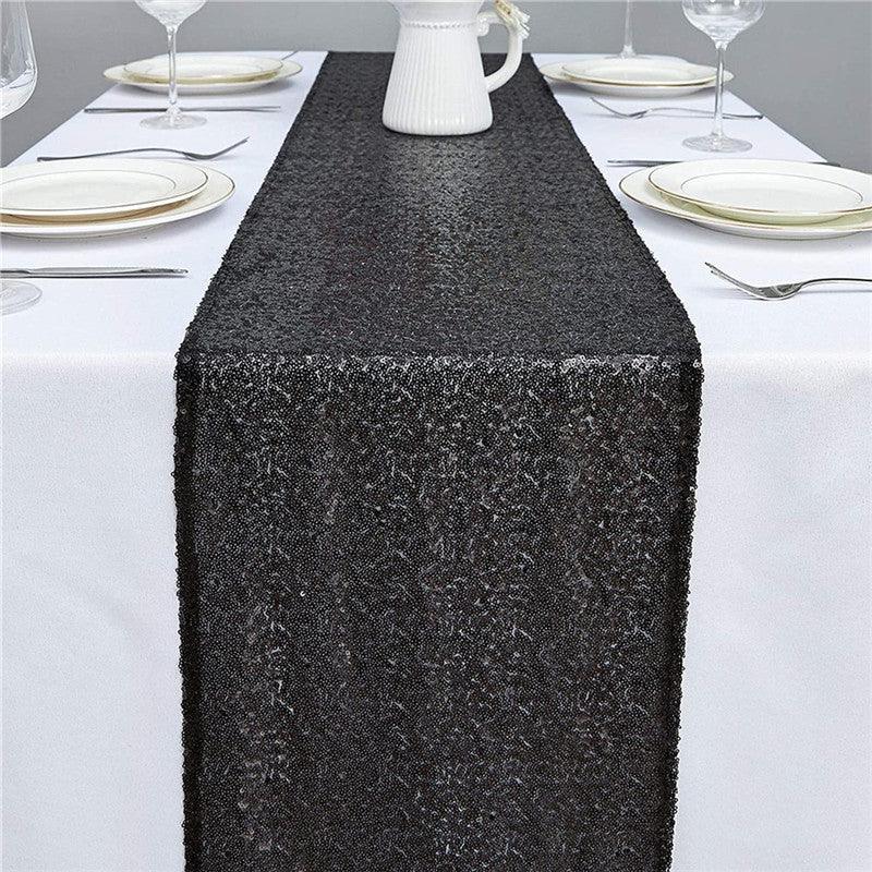 12x72 Inch Sequin Table Runner Glitter Table Runner for Party, Wedding, Bridal Baby Shower, Event Decorations - Lasercutwraps Shop