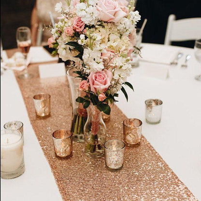 12x72 Inch Sequin Table Runner Glitter Table Runner for Party, Wedding, Bridal Baby Shower, Event Decorations - Lasercutwraps Shop