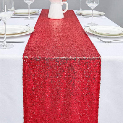 12x72 Inch Sequin Table Runner Glitter Table Runner for Party, Wedding, Bridal Baby Shower, Event Decorations - Lasercutwraps Shop