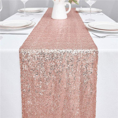 12x72 Inch Sequin Table Runner Glitter Table Runner for Party, Wedding, Bridal Baby Shower, Event Decorations - Lasercutwraps Shop