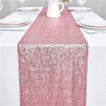 12x72 Inch Sequin Table Runner Glitter Table Runner for Party, Wedding, Bridal Baby Shower, Event Decorations - Lasercutwraps Shop