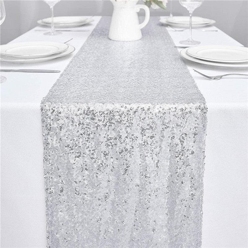 12x72 Inch Sequin Table Runner Glitter Table Runner for Party, Wedding, Bridal Baby Shower, Event Decorations - Lasercutwraps Shop