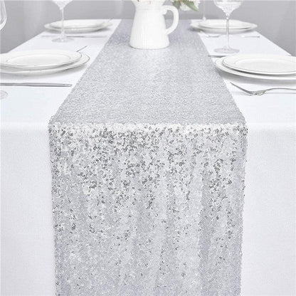 12x72 Inch Sequin Table Runner Glitter Table Runner for Party, Wedding, Bridal Baby Shower, Event Decorations - Lasercutwraps Shop