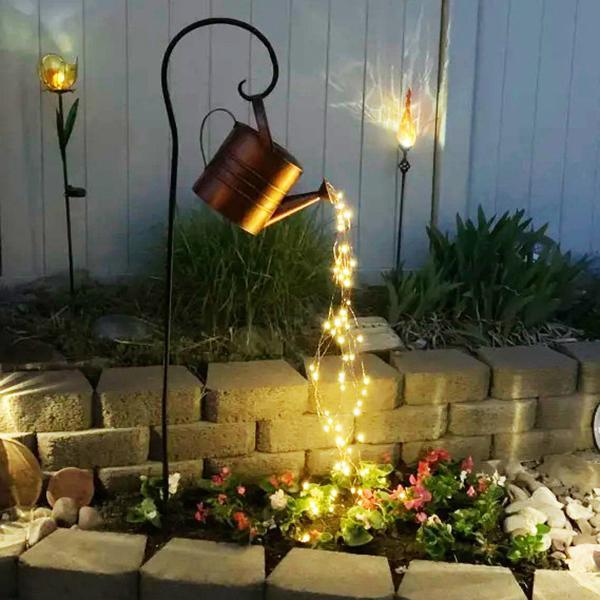 DIY Watering Can Lights, Battery Operated Fairy Light, Patio String Lights - Lasercutwraps Shop