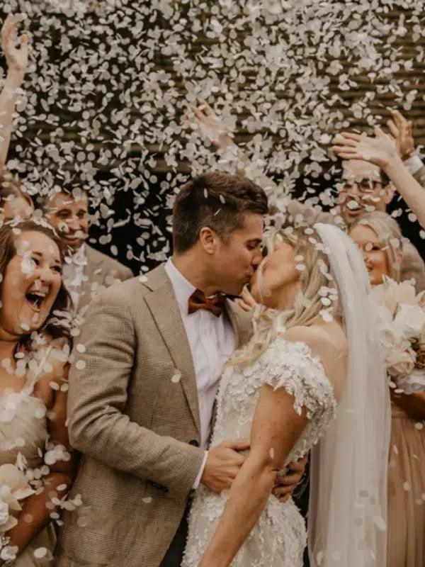 Biodegradable Confetti Water Soluble Wedding Exit Idea | Pink Peach Yellow Blue Green White Rainbow - Lasercutwraps Shop