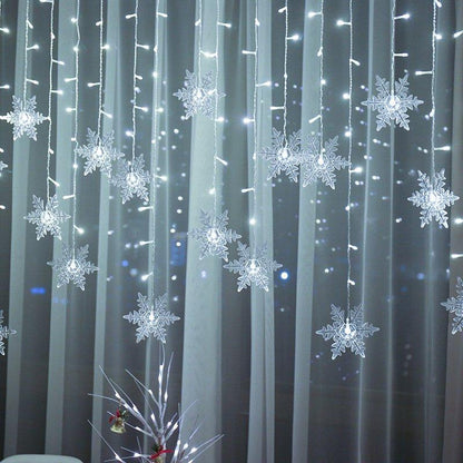 Snowflake String Lights Battery Operated Waterproof LED Fairy Lights for Xmas Garden - Lasercutwraps Shop