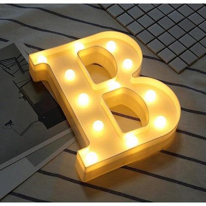 LED Letter Lights Sign 26 Letters Alphabet Light Up Letters Sign for Night Light Wedding Birthday Party Battery Powered - Lasercutwraps Shop