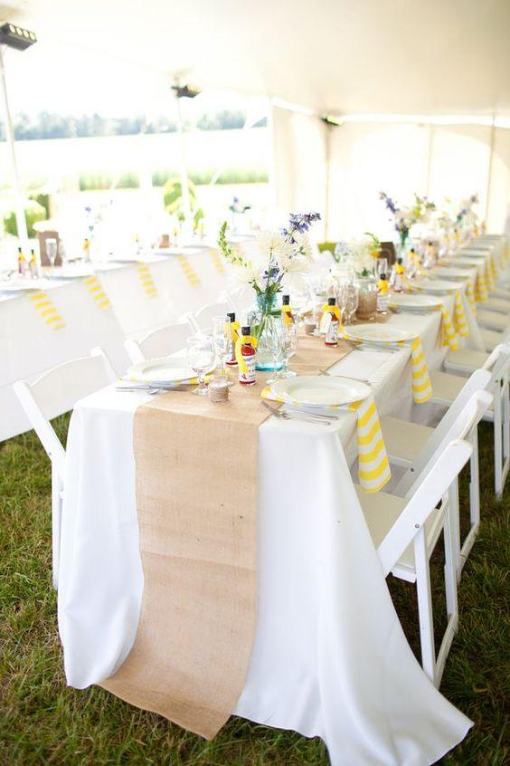 Burlap Table Runner- Rustic Wedding Decoration Table Runner Decoration ...