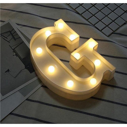 LED Letter Lights Sign 26 Letters Alphabet Light Up Letters Sign for Night Light Wedding Birthday Party Battery Powered - Lasercutwraps Shop