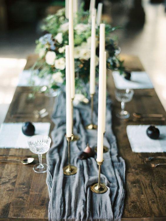 10ft Dusty Blue Chiffon Table Runner 28x120 Inches Romantic Wedding Runner Sheer Bridal Party Decorations - Lasercutwraps Shop