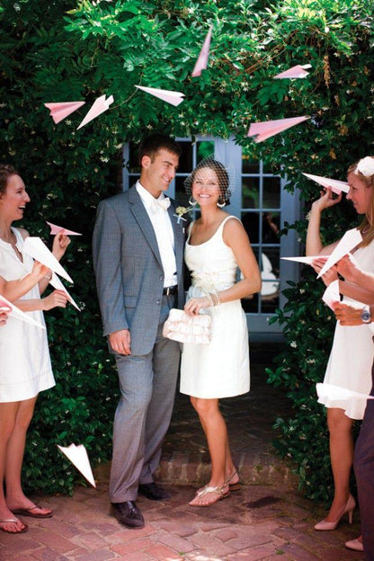 100 Pre-Folded Paper Airplanes for a Unique Wedding Exit, Custom Planes for Ceremony or Reception Sendoff, Aisle Walk Down, Let Love Fly - Lasercutwraps Shop