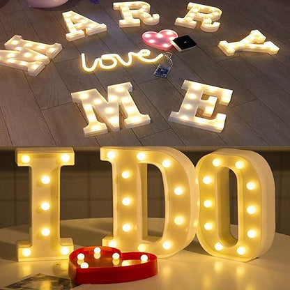 LED Letter Lights Sign 26 Letters Alphabet Light Up Letters Sign for Night Light Wedding Birthday Party Battery Powered - Lasercutwraps Shop