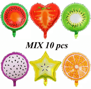 10pcs Fruit Foil Helium Balloon 18'' Watermelon Kiwi Strawberry Orange Pineapple Ball Summer Party Decoration Supplies - Lasercutwraps Shop