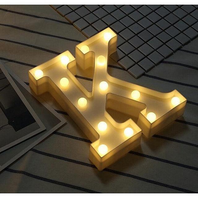 LED Letter Lights Sign 26 Letters Alphabet Light Up Letters Sign for Night Light Wedding Birthday Party Battery Powered - Lasercutwraps Shop