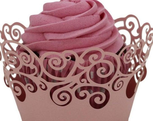 Holiday Theme Lace Laser Cut Cupcake and Muffin Holder 100 units set - Lasercutwraps Shop