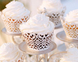 20 STANDARD Size Filigree Laser Cut Cupcake Wrappers from Paper Orchid - Lasercutwraps Shop