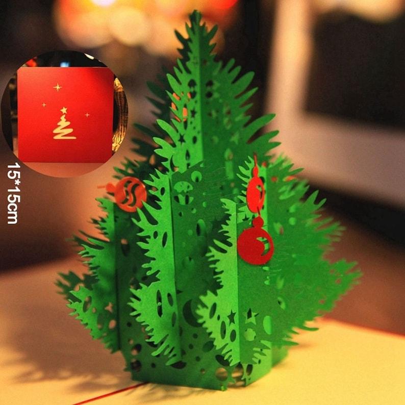 3D pop up Greeting card Christmas card /merry Christmas - Lasercutwraps Shop