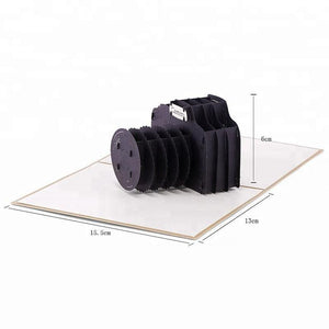 Camera Pop-up Card, Unique 3D Gift Card,Birthday Card,Greeting Card for Kids - Lasercutwraps Shop