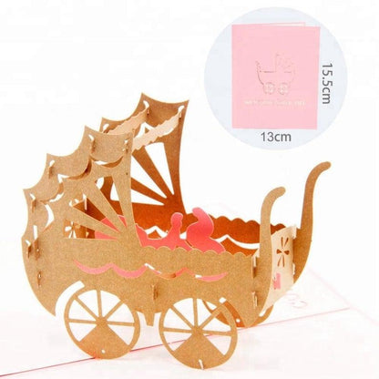 New Baby Card | Baby Girl Card | Laser Cut Card | Pop Up Card | New Born Baby Girl Card | New Baby Girl Car - Lasercutwraps Shop