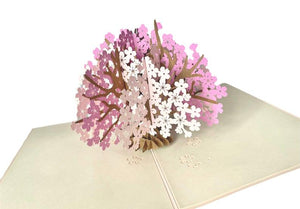 Cherry Blossom tree 3D Pop Up Greeting Card - Lasercutwraps Shop