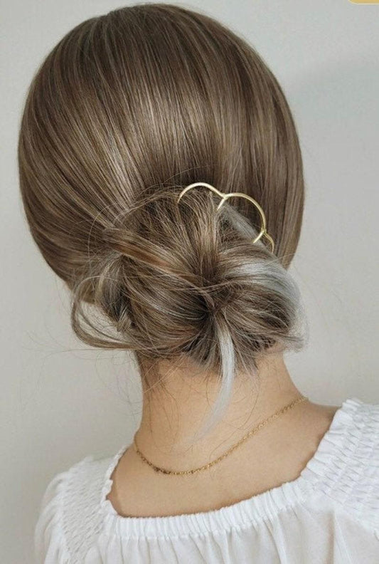 Strong Hold Minimalist Hair Pin, Simple Hair Pick for Updo Bun - Lasercutwraps Shop