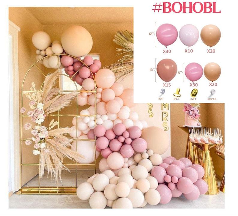 129pcs Nude Boho Balloon Garland Kit, Boho 1st Birthday Party Balloon, Baby Shower Balloons Girls, Boho Wedding Balloon Arch - Lasercutwraps Shop