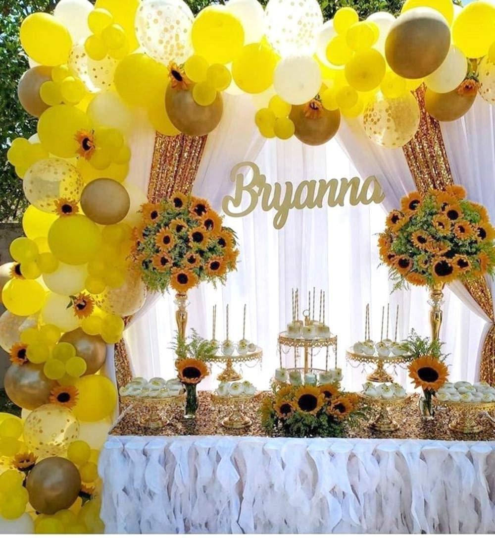 Yellow Balloons,116 Pieces Balloon Garland Arch Kit, Yellow White and Gold Balloons for Baby Shower Honeybee theme - Lasercutwraps Shop