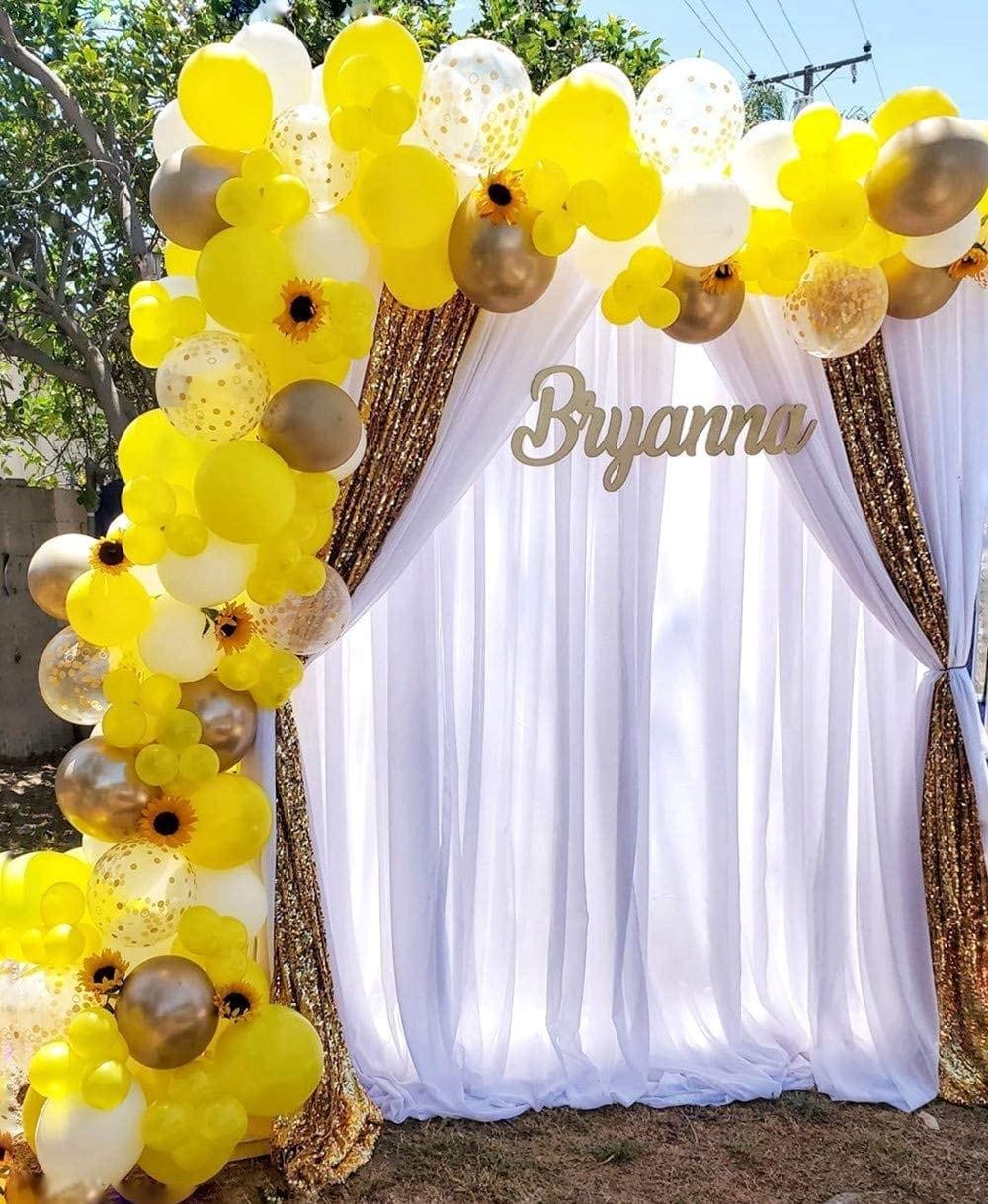 Yellow Balloons,116 Pieces Balloon Garland Arch Kit, Yellow White and Gold Balloons for Baby Shower Honeybee theme - Lasercutwraps Shop