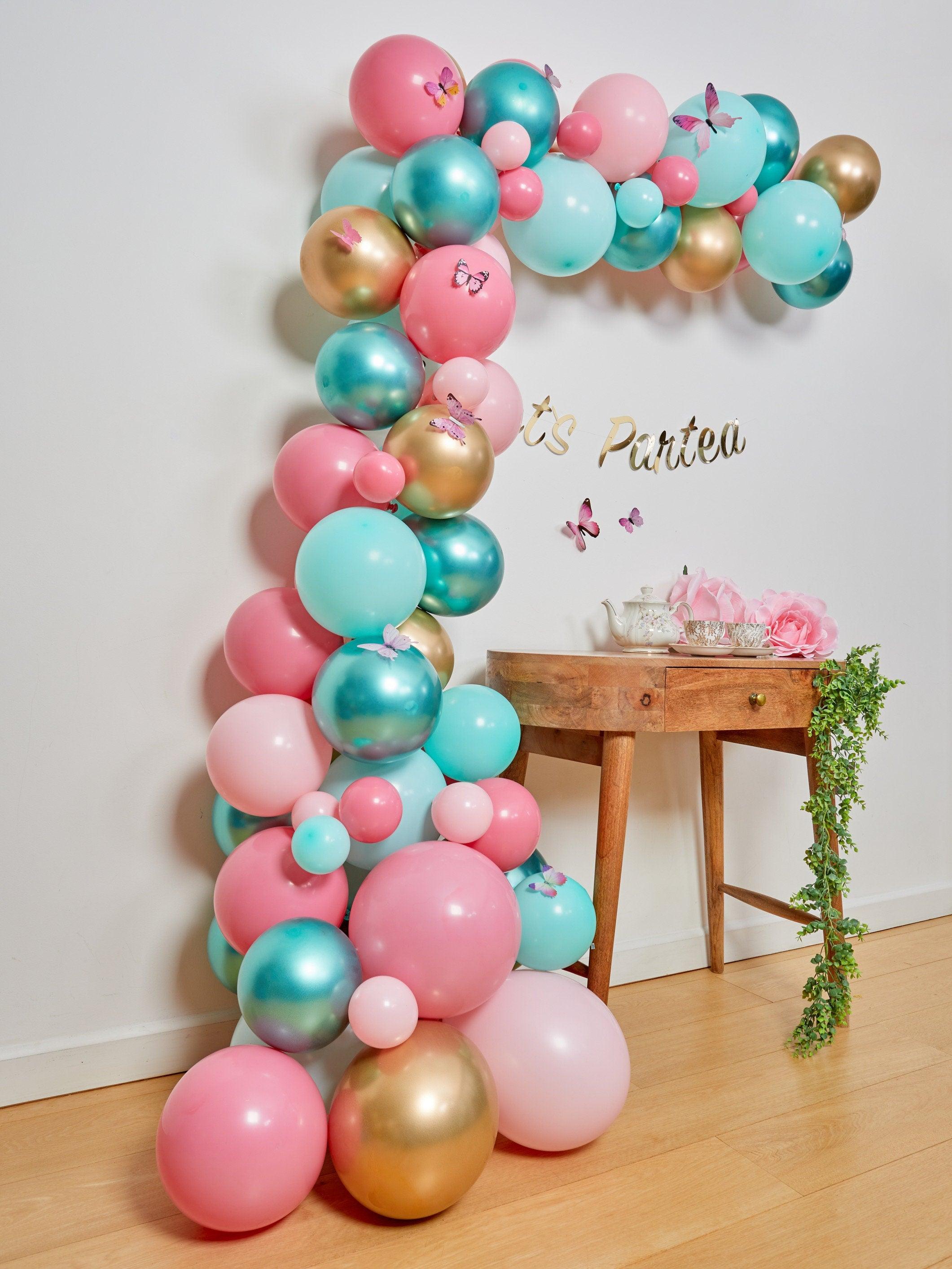 Pastel Balloon Garland, Pink Balloon Arch, Alice in Wonderworld Balloon Arch, Spring Balloon Garland, Pastel Balloon Garland - Lasercutwraps Shop