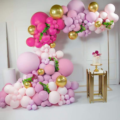 145Pcs pink balloons and macaron red Balloons, 18in12in5in Balloon Arch and Garland - Lasercutwraps Shop