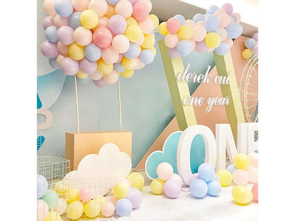 10 Inch Pastel Rainbow Balloon 100 Pack,Balloon for Happy Birthday Party, Candy Colored Balloon for Baby Shower, Kids, Adults, Children's - Lasercutwraps Shop