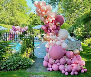 119pcs Peach Pink Balloon Arch Garland Kit Rose Gold Chrome Latex ,Wedding Party Decor, birthday party, Bridal Shower, babyShower. - Lasercutwraps Shop