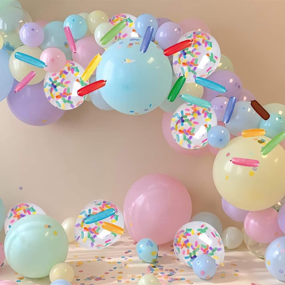 Pastel Balloon Garland Arch Kit, 110pcs Macaron Candy Colored Rainbow Assorted Latex Balloons - Lasercutwraps Shop