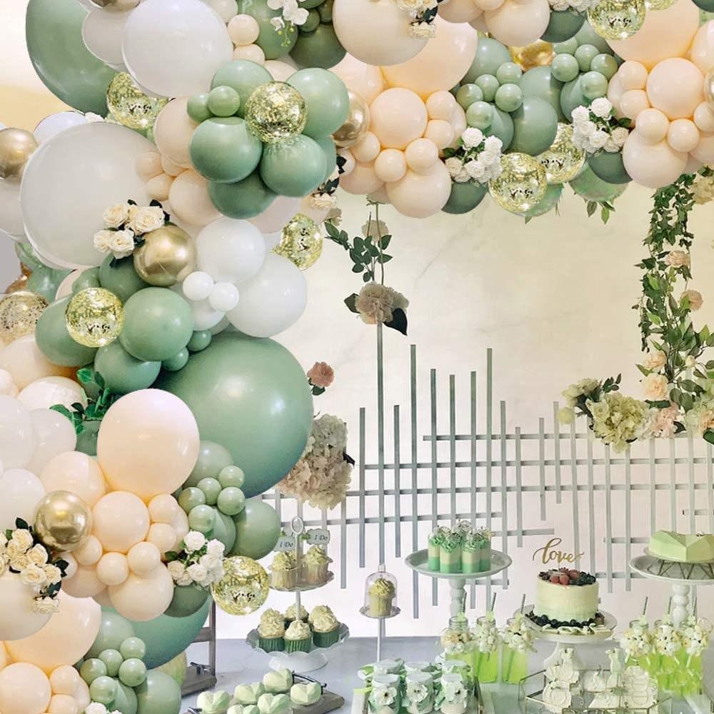Sage Green Balloons Garland kit Arch green Olive Birthday Decor Party Decorations Baby Shower - Lasercutwraps Shop