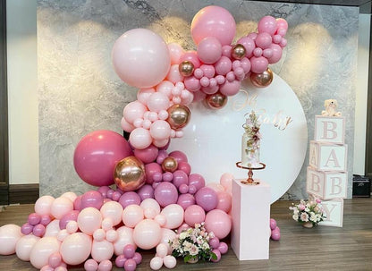 119pcs Peach Pink Balloon Arch Garland Kit Rose Gold Chrome Latex ,Wedding Party Decor, birthday party, Bridal Shower, babyShower. - Lasercutwraps Shop