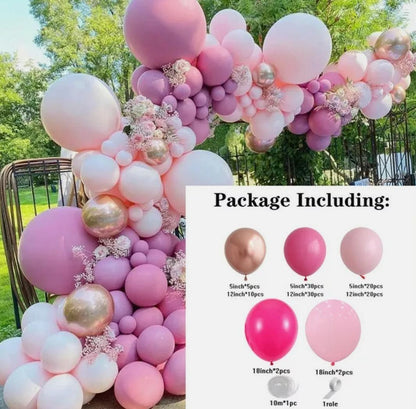 119pcs Peach Pink Balloon Arch Garland Kit Rose Gold Chrome Latex ,Wedding Party Decor, birthday party, Bridal Shower, babyShower. - Lasercutwraps Shop