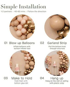 114pcs Doubled Coffee Cream Apricot Boho Balloon Arch, Balloons Garland,Birthday, Baby Shower Decor,Bridal Shower, Adult Party, Engagement. - Lasercutwraps Shop