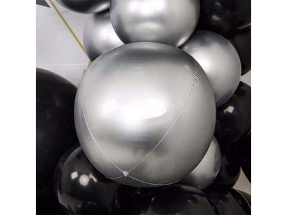 Black and Silver Balloons Garland Arch Kit Black Agate Marble Balloons Decorations for Parties Wedding Baby Shower Graduation - Lasercutwraps Shop