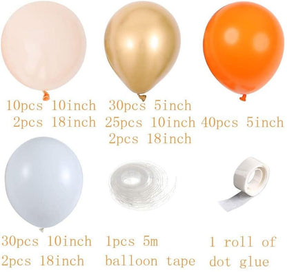 Cream White Orange Gold Balloons for Wedding Decoration Baby Shower Decorations Birthday - Lasercutwraps Shop