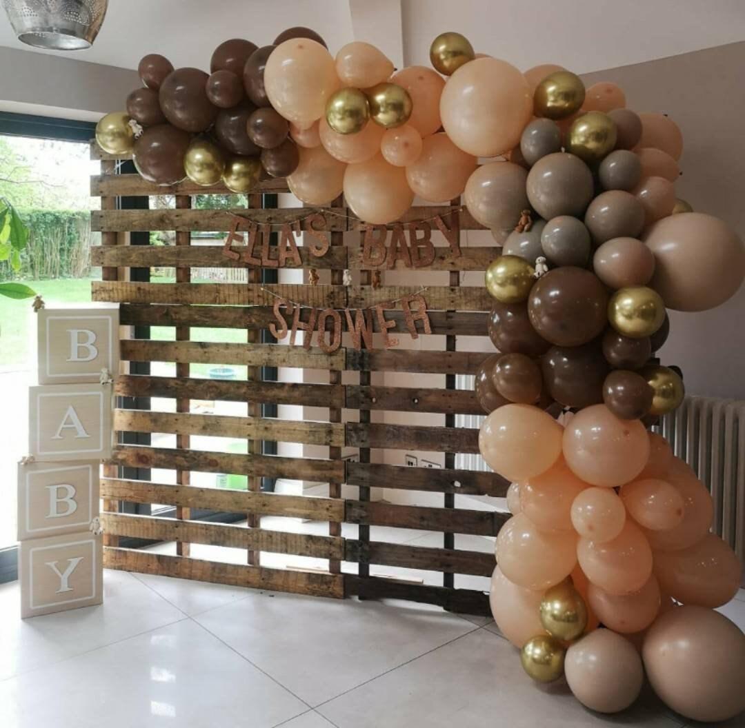 114pcs Doubled Coffee Cream Apricot Boho Balloon Arch, Balloons Garland,Birthday, Baby Shower Decor,Bridal Shower, Adult Party, Engagement. - Lasercutwraps Shop